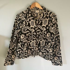 New Identity size Large vintage snake print jacket